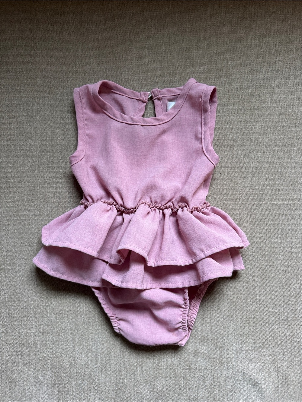 Toddler Pink Ruffle One-Piece Bodysuit